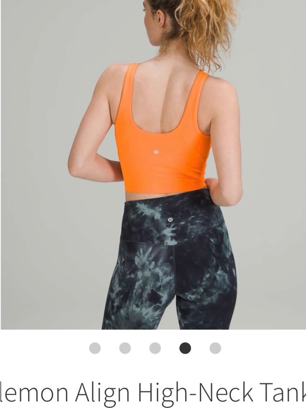 Lululemon Orange Soda Align Cropped Bra Tank Top- Women - Picture 4 of 8